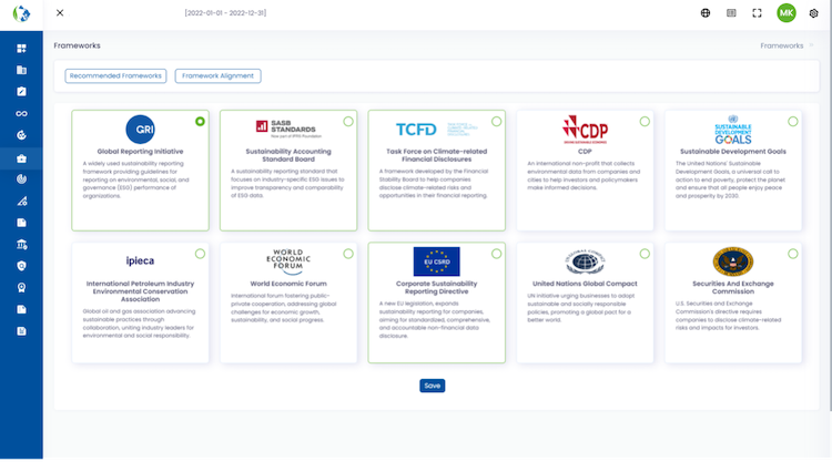 screenshot of EcoActive ESG